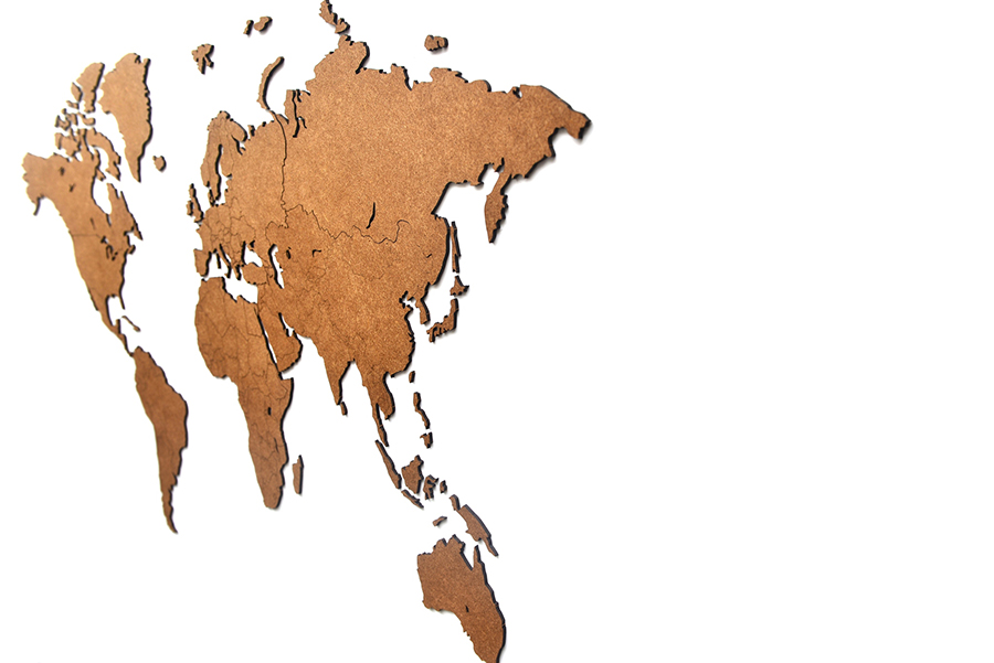 19-03 Карта-пазл wall decoration, 90х54 см, коричневая Mimi  - Вид №4