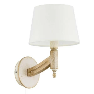 Бра с абажуром белое Maczek 19190 ALFA MACZEK 00-3928634 Белый;золото