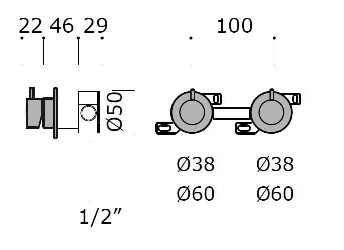 Смеситель для душа из нержавеющей стали с ручным душем MINA IVI ARCH-00065057 - Вид №3