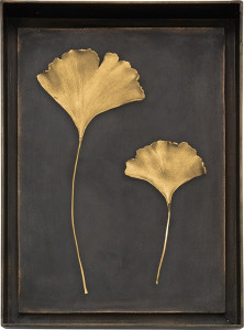 10600348 Michael Aram Панно Michael Aram "Бабочки Гинкго" 26х35см (золотистое) Латунь