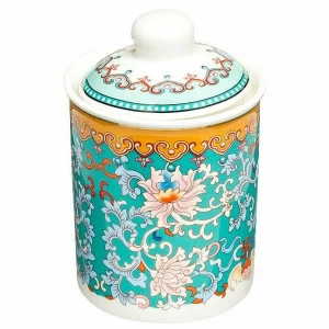 Банка для хранения с крышкой голубая 180 мл GARDA DECOR  034446 Бирюзовый;разноцветный