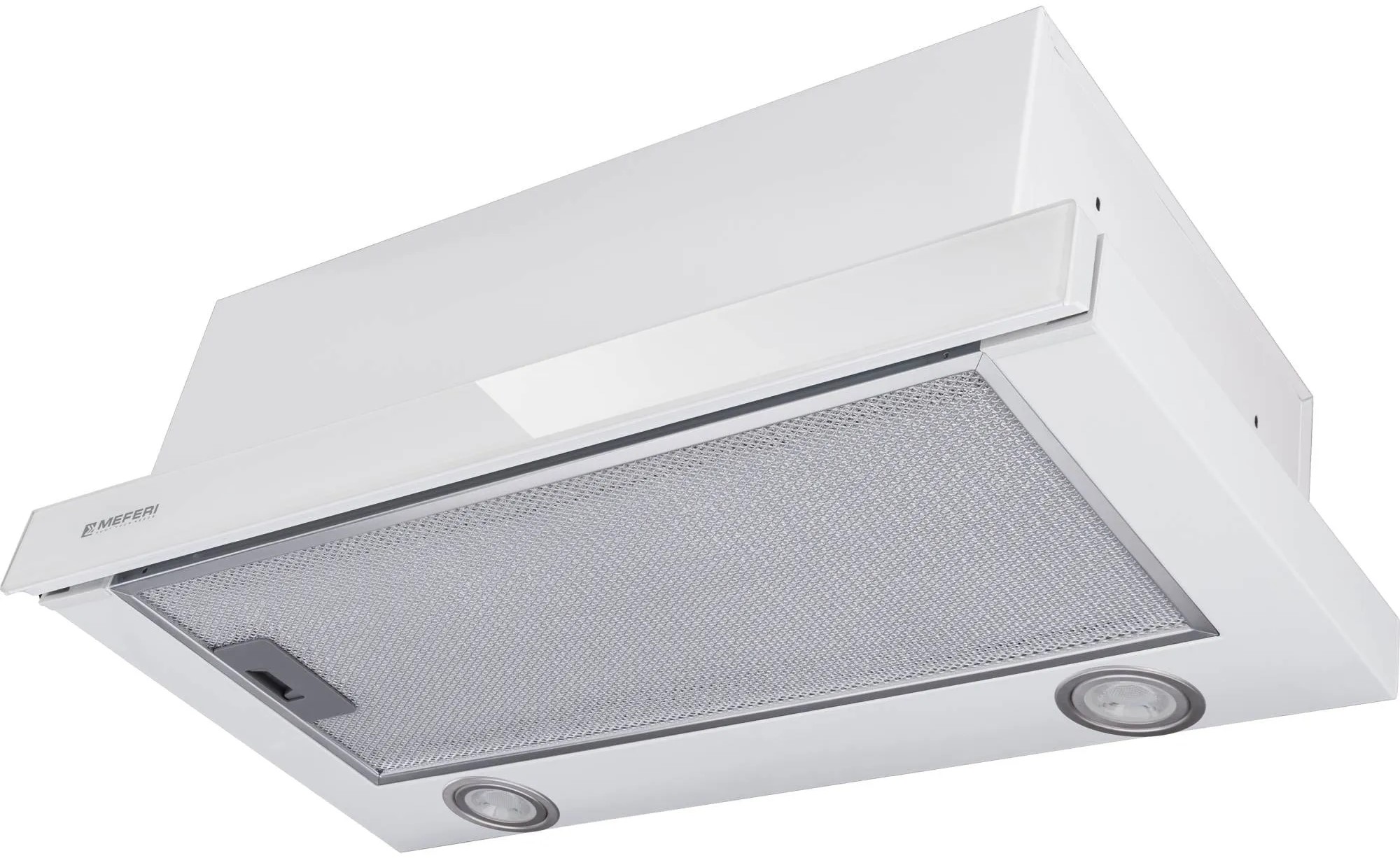 9168672 Вытяжка телескопическая Meferi SLIDEBOX60WH GLASS ULTRA белый/белый STDN-0017073 - Вид №1