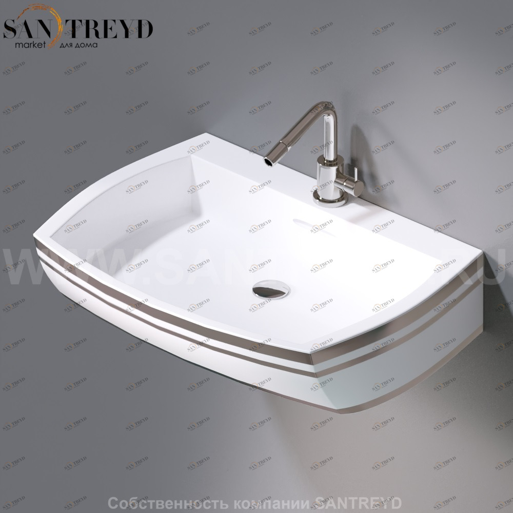 L283.467P Подвесная раковина настенная овальная A. e T. Italia SQUARE белая AeT ITALIA