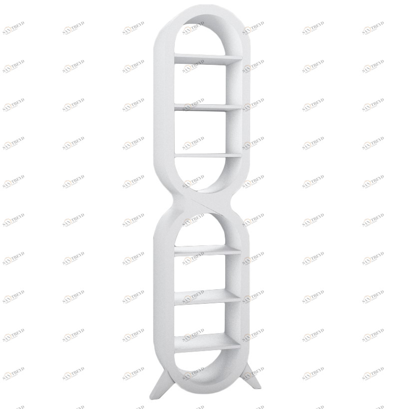 Стеллаж белый дизайнерский "Цикл" от Odingeniy ODINGENIY ЦИКЛ 178349 Белый 