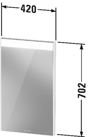 BR702002222 Brioso Зеркало с подсветкой Белый глянцевый декор Duravit - Вид №1