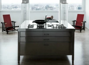 ALPES-INOX Остров с плитой, ванной и кладовкой Liberi in cucina