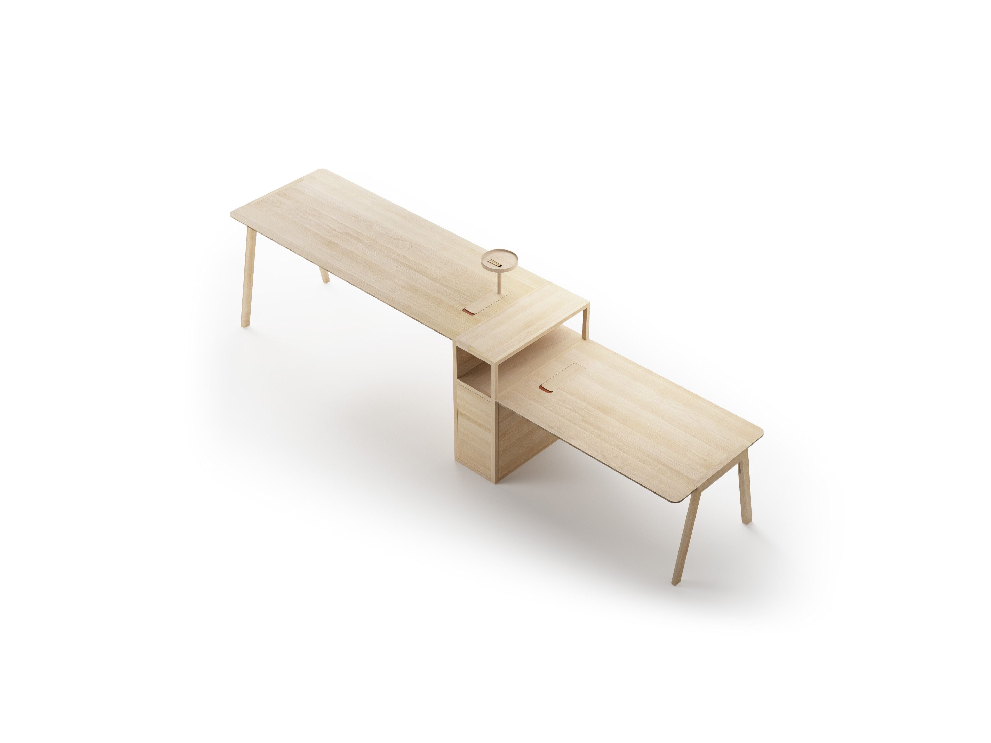 Прямоугольный стол для совещаний из дуба с системой люверсов ALKI Heldu ARCH-00015502 - Вид №8