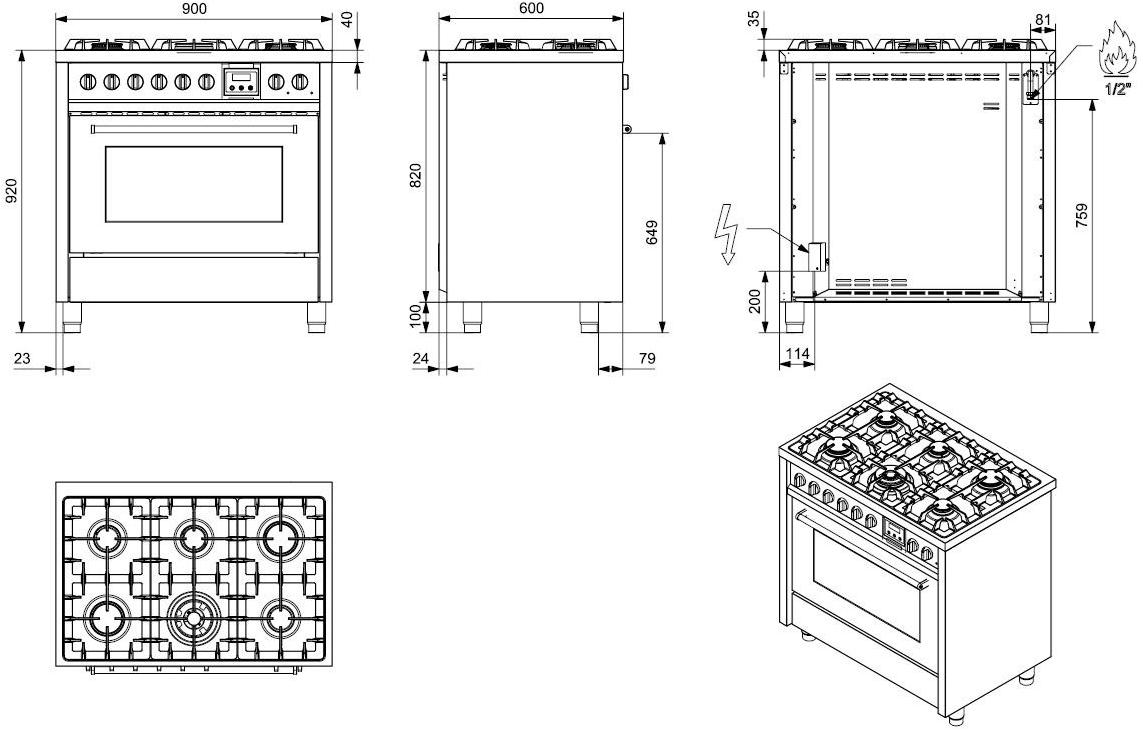 Steel Отдельностоящая кухня из нержавеющей стали Enfasi E9f - Вид №4