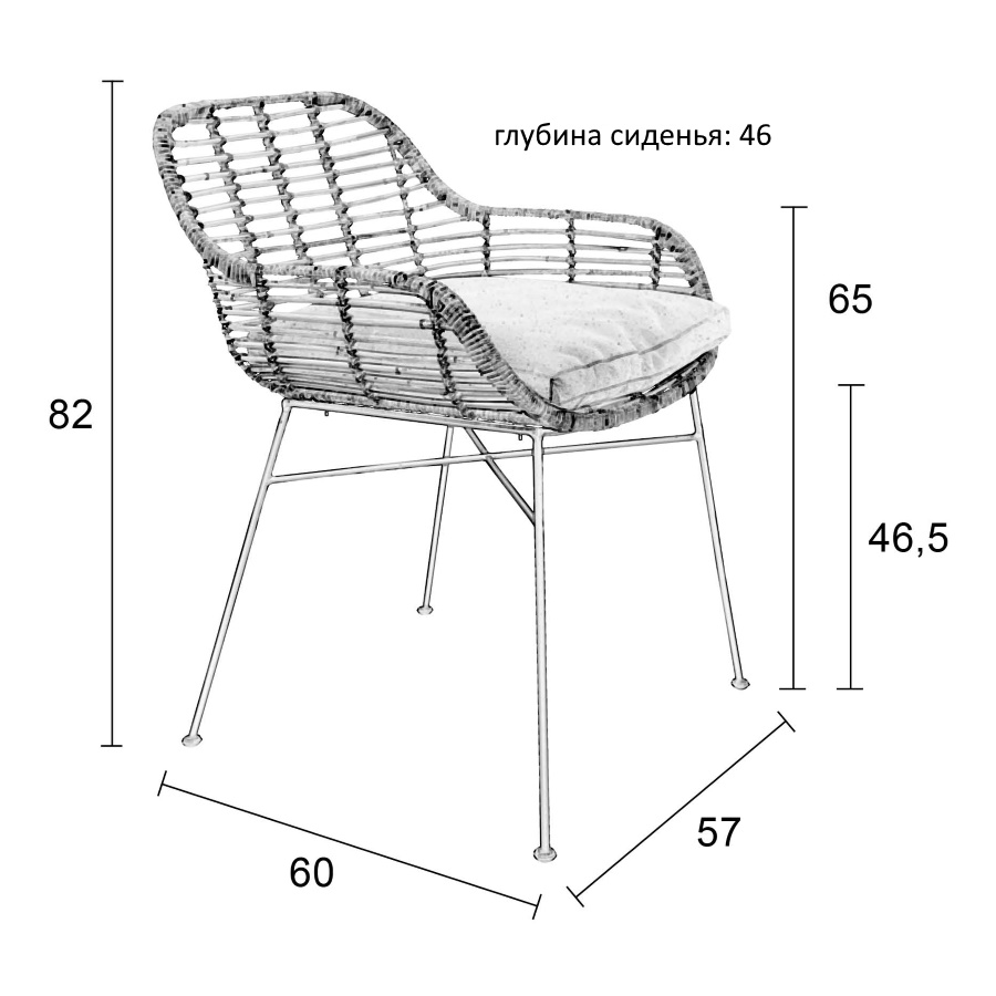 Кресло Tiger White Label Living 1200141 - Вид №12
