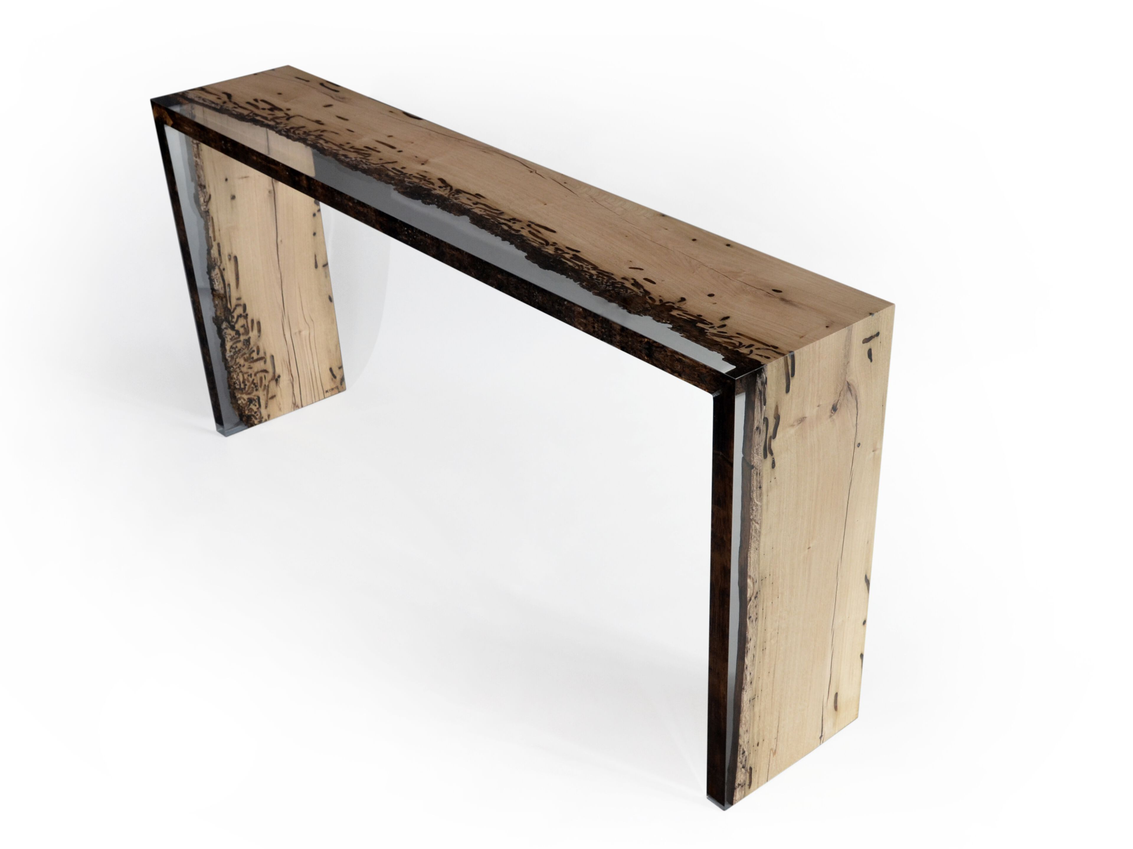 Прямоугольная консоль из дуба и смолы alcarol Bricola ARCH-00098722