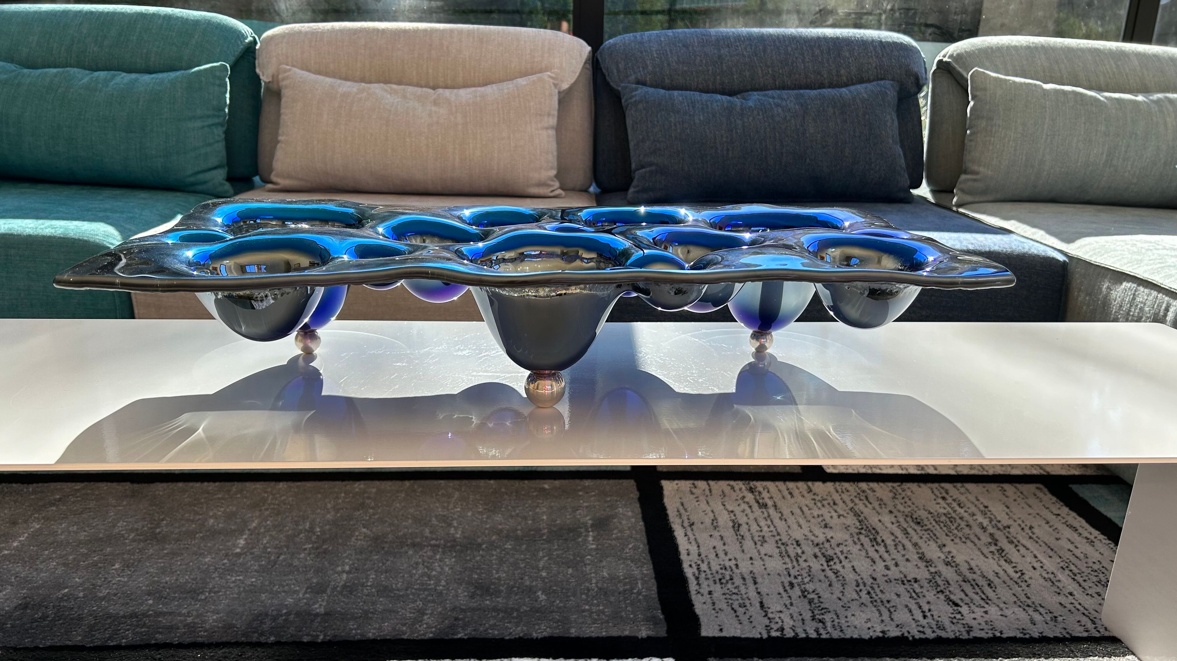 Стеклянные центральные элементы PlusObject LIQUID METAL ARCH-00021456 - Вид №1