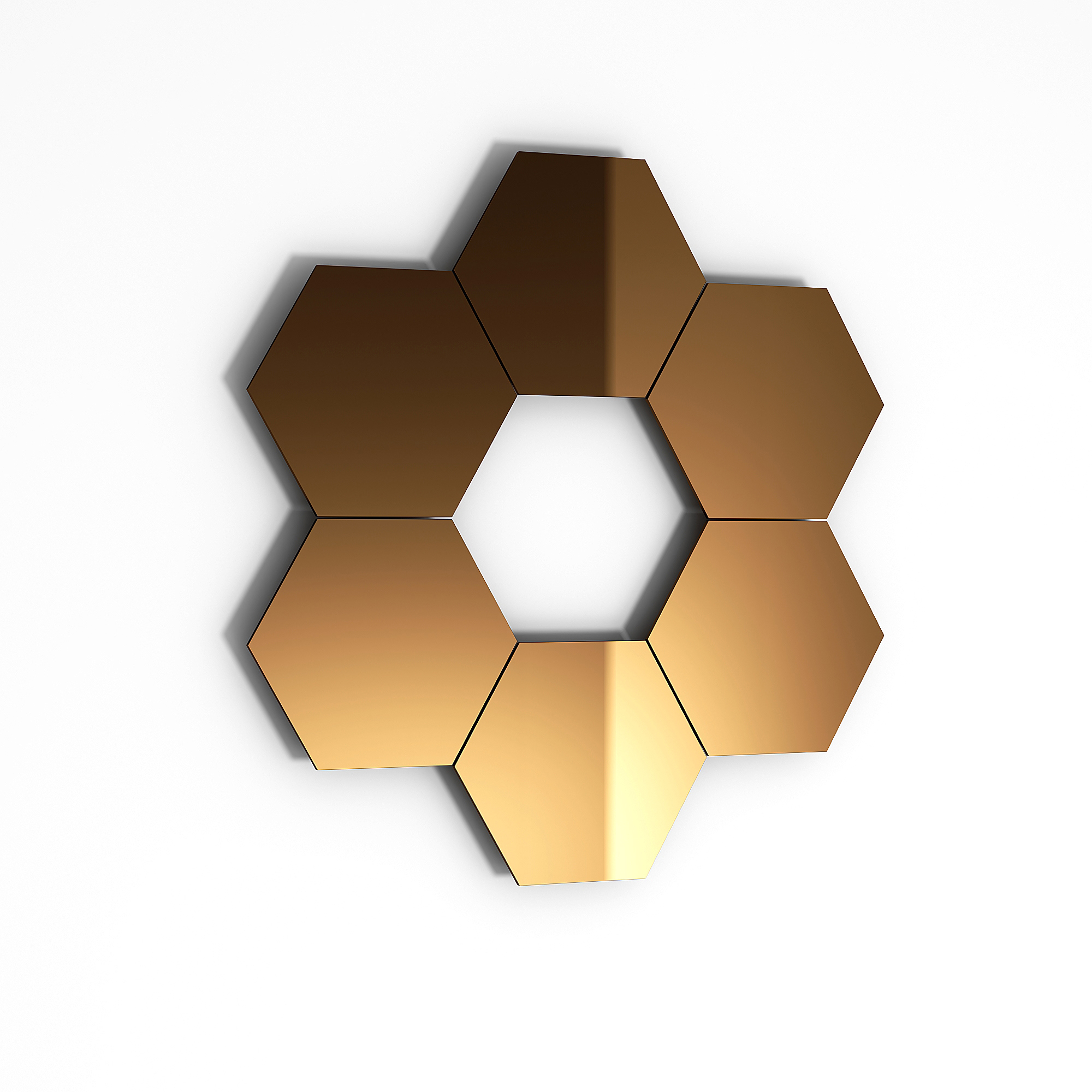 Зеркальная плитка Santreyd «Соты» бронза для декора стен 81929447