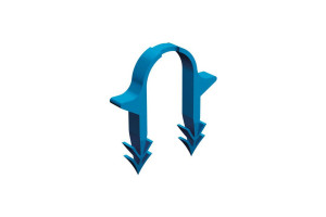 16263283 Фиксатор для степлера Tacker стандартный, для труб 14-20 мм, H=40 мм 1086529 UPONOR