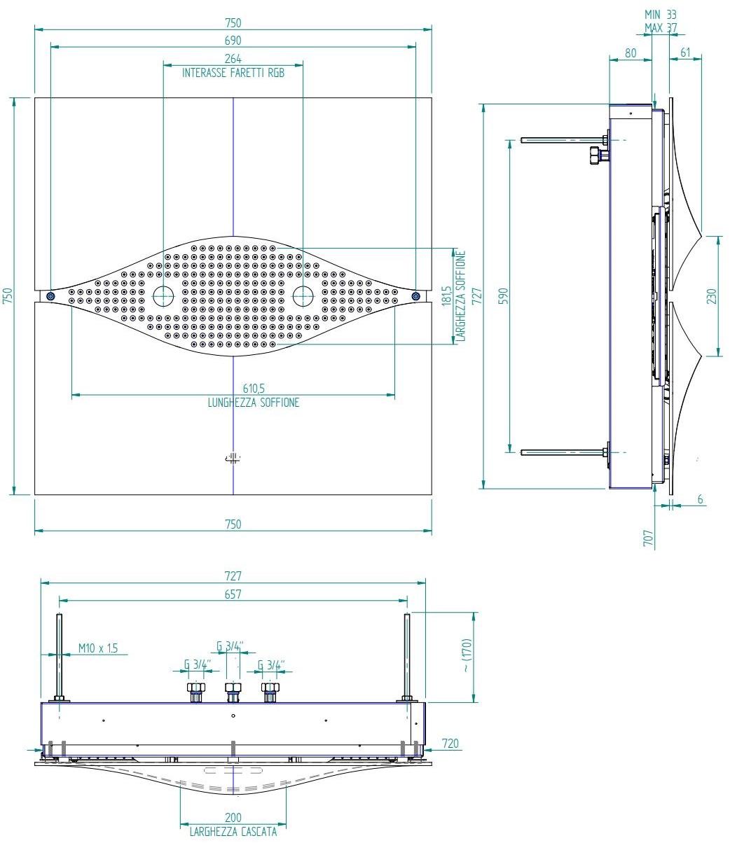ZAZZERI Лейка дождевого душа с подсветкой Virgin sun-id-1452400 - Вид №6