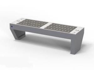 Скамья с USB-разъемом и беспроводной зарядкой