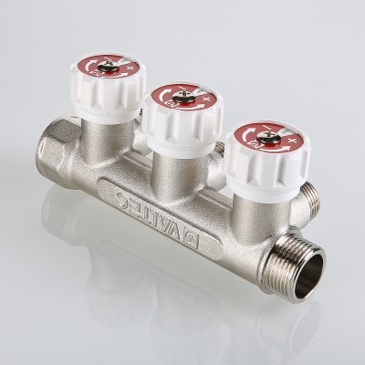 VTc.570.N.0504 Коллектор c регулирующими вентилями Valtec 3/4", 4 х 1/2"  - Вид №5