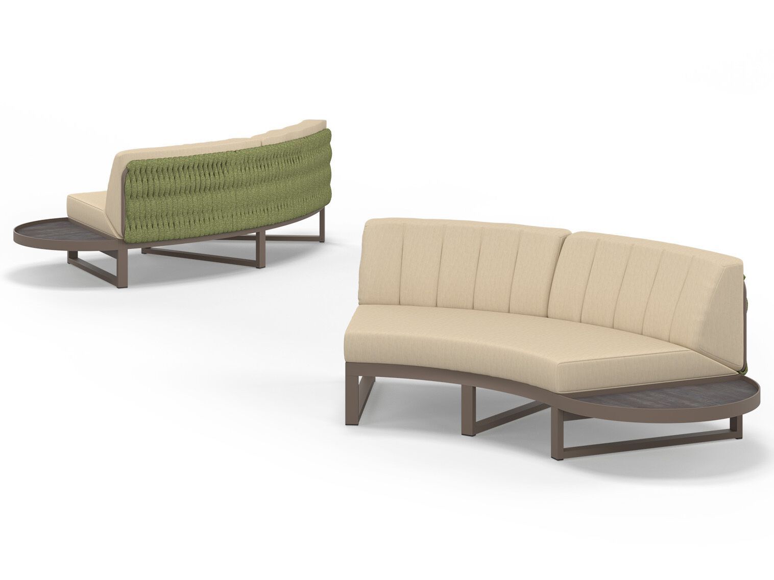 Тканевый изогнутый модульный садовый диван MAMAGREEN Munia ARCH-00064107 - Вид №6