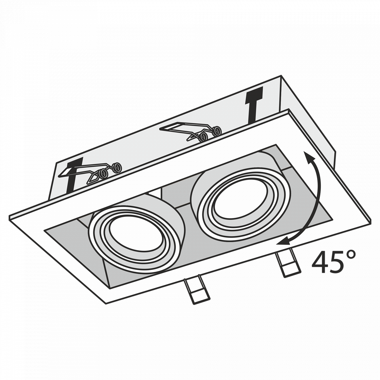 Встраиваемый спот черный Technical Metal DL008-02-B TECHNICAL DOWNLIGHT 00-3957215 Черный  - Вид №5