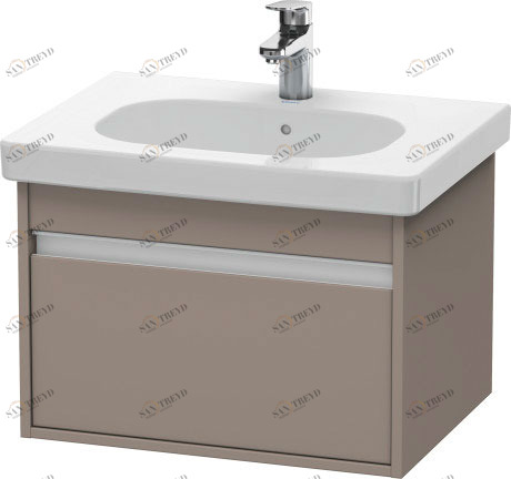 KT667004343 Тумбочка подвесная Ketho #KT6670 600 x 455 мм Базальт матовый, декор Duravit