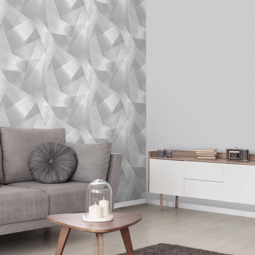 Флизелиновые обои Victoria Stenova Ultra серые однотонные 89346016 STLM-1475997 - Вид №4