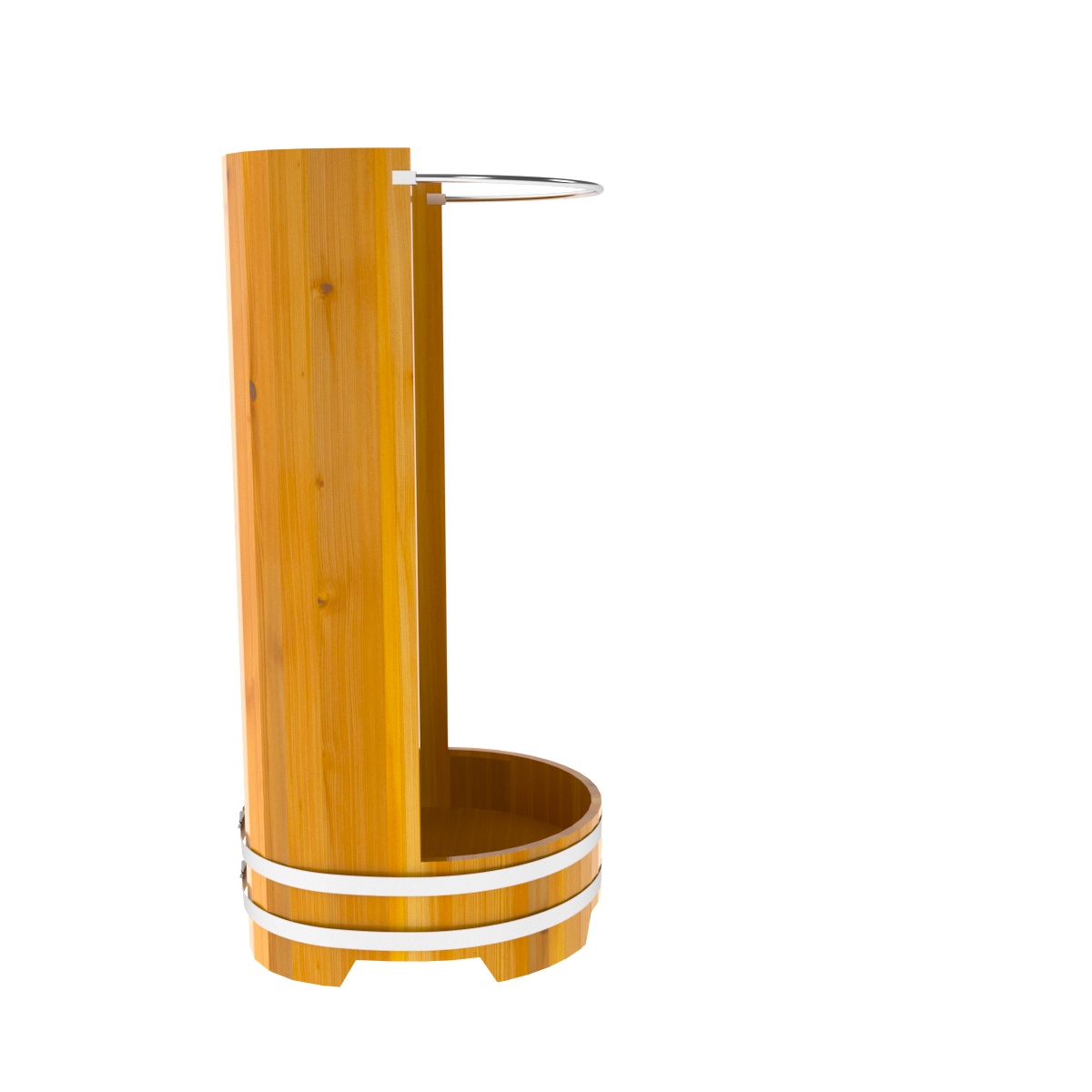 2212 Душевая кабина с держателем для шторки Натуральная Рустик Alyarus  - Вид №1