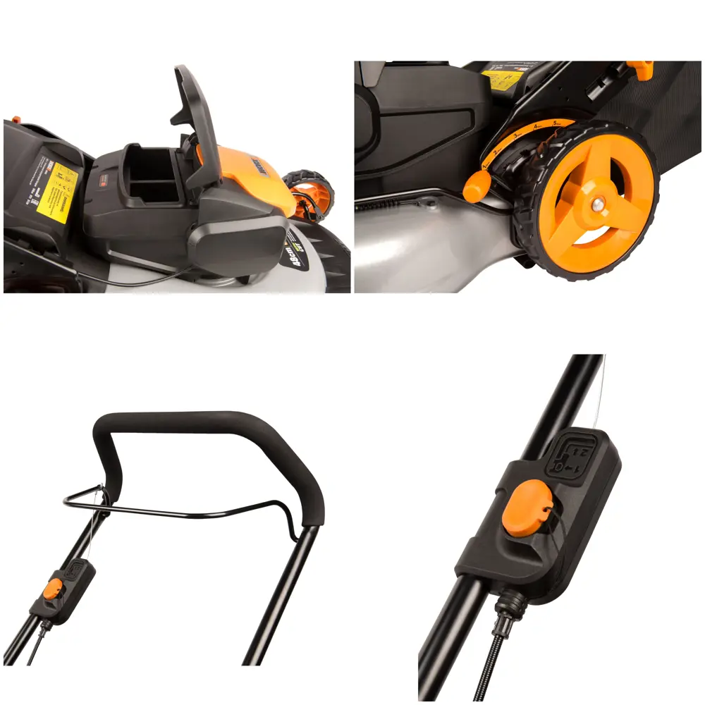 Газонокосилка аккумуляторная Worx WG751E 40 В 48 см 2x4 Ач АКБ и ЗУ входит в комплект STLM-2190974 - Вид №3