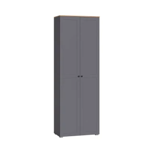 91896756 Шкаф Mobi 80x229.8x41.8 см ЛДСП цвет серый графит/дуб крафт золотой STLM-1382897