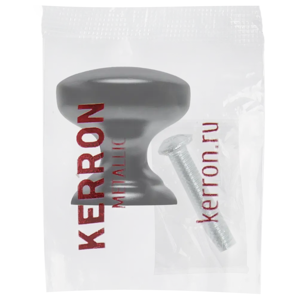 Мебельная ручка-кнопка Kerron Metallic матовый чёрный 24 мм 83832476 STLM-2120684  - Вид №3