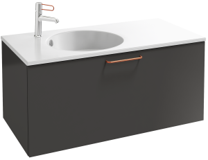 EB2514-R7-E10 Тумба под столешницу 100 см, 1 верхний ящик, бронзовая ручка JACOB DELAFON ODÉON RIVE GAUCHE