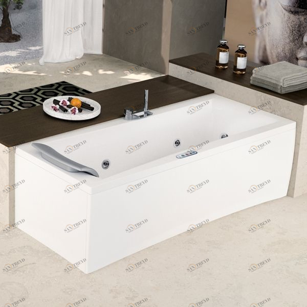 Ванна Y Plus Novellini SENSE 6 с набортным смесителем и боковыми панелями Y719080RD2A2K