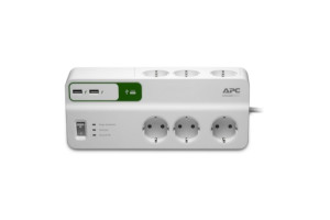 17430042 Сетевой фильтр Essential SurgeArrest 6 outlets, with 5V, 2.4A 2 port USB charger, 230V Russia PM6U-RS APC