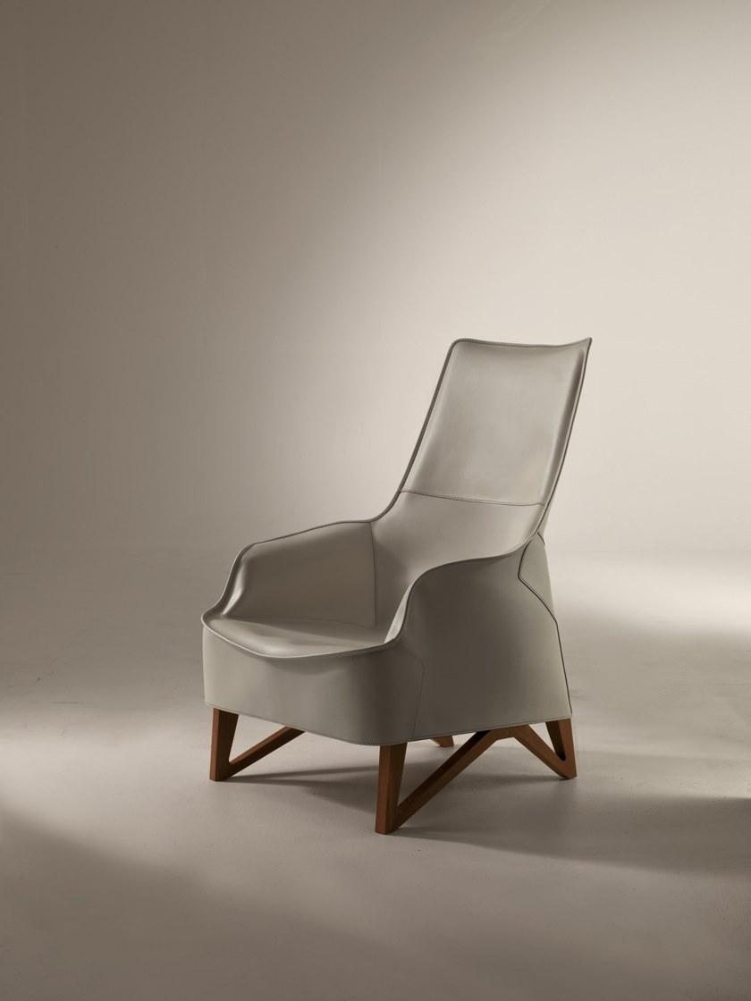 Giorgetti Кожаное кресло с подголовником Mobius sun-id-1455860 - Вид №2