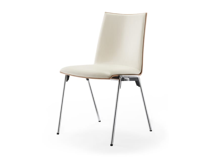 Штабелируемый стул с кожаной обивкой SCHNEEWEISS interior Logochair ARCH-00046090