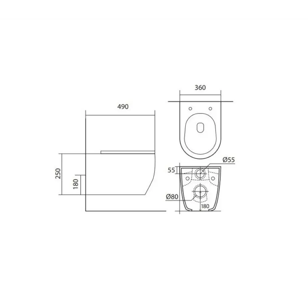Подвесной унитаз AQUATEK Europa - безободковый дизайн с технологией Tornado 89437833 STLM-1583925 - Вид №9