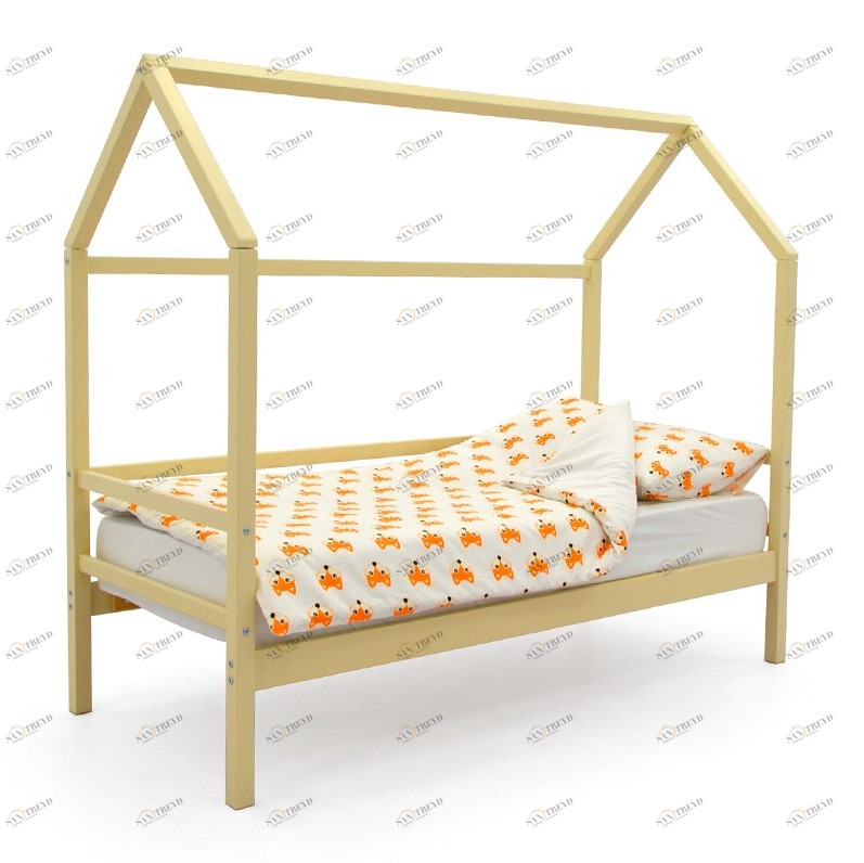 Кровать-домик детская бежевая Svogen БЕЛЬМАРКО  00-3833067 Бежевый Santreyd 