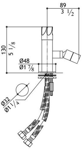 MGS Смеситель для биде на столешнице из нержавеющей стали Penta sun-id-1480909 - Вид №1