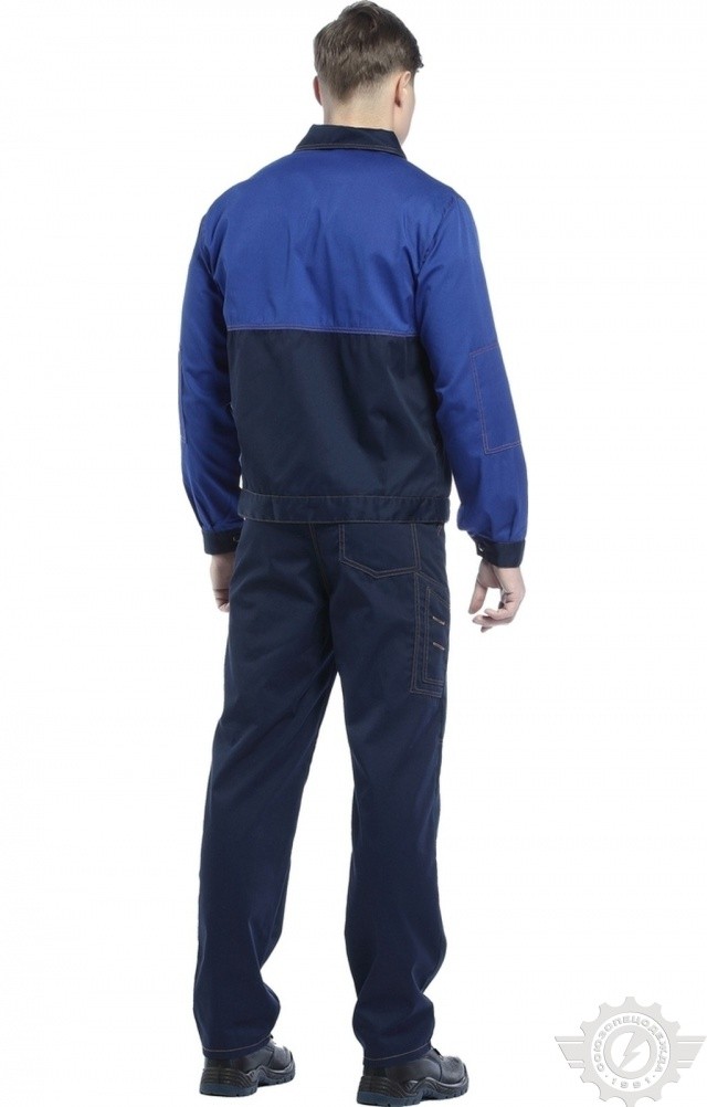 68104 Костюм "Универсал-Люкс" темно-синий-василек  Летняя спецодежда  размер 44-46/158-164  - Вид №11
