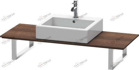 XL027C05353 Консоль для накладных раковин и встраиваемых умывальников, для угла справа X-Large #XL027C 550 мм Каштан темный, декор Duravit