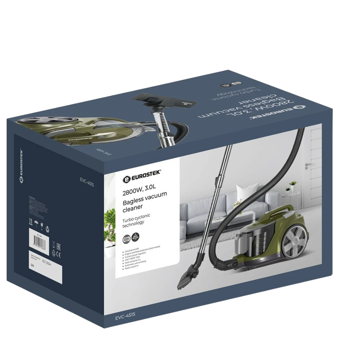 9165700 Пылесос Eurostek EVC-4515 зеленый STDN-0115319 - Вид №5