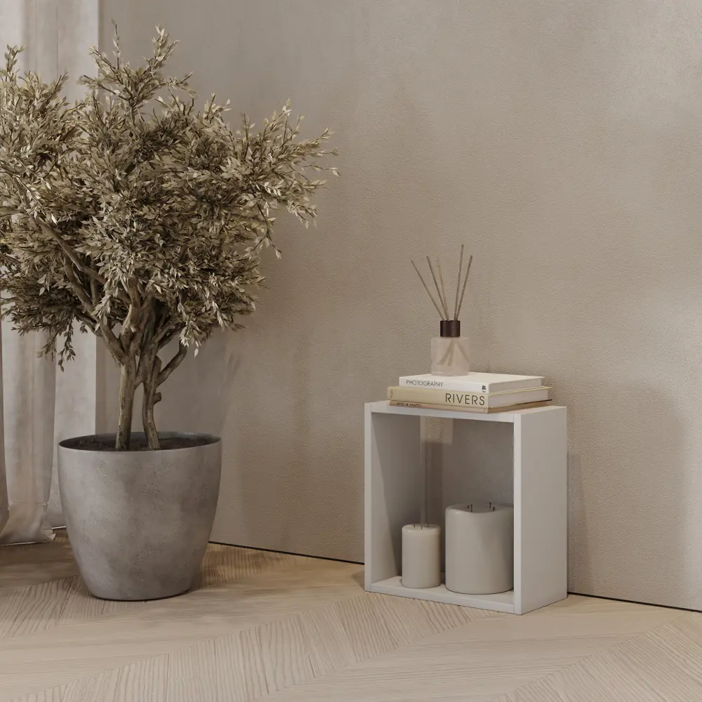 Стеллаж Spaceo KUB 1 секция 36x36.1x15.9 см ЛДСП цвет белый 82731909 STLM-2156092 