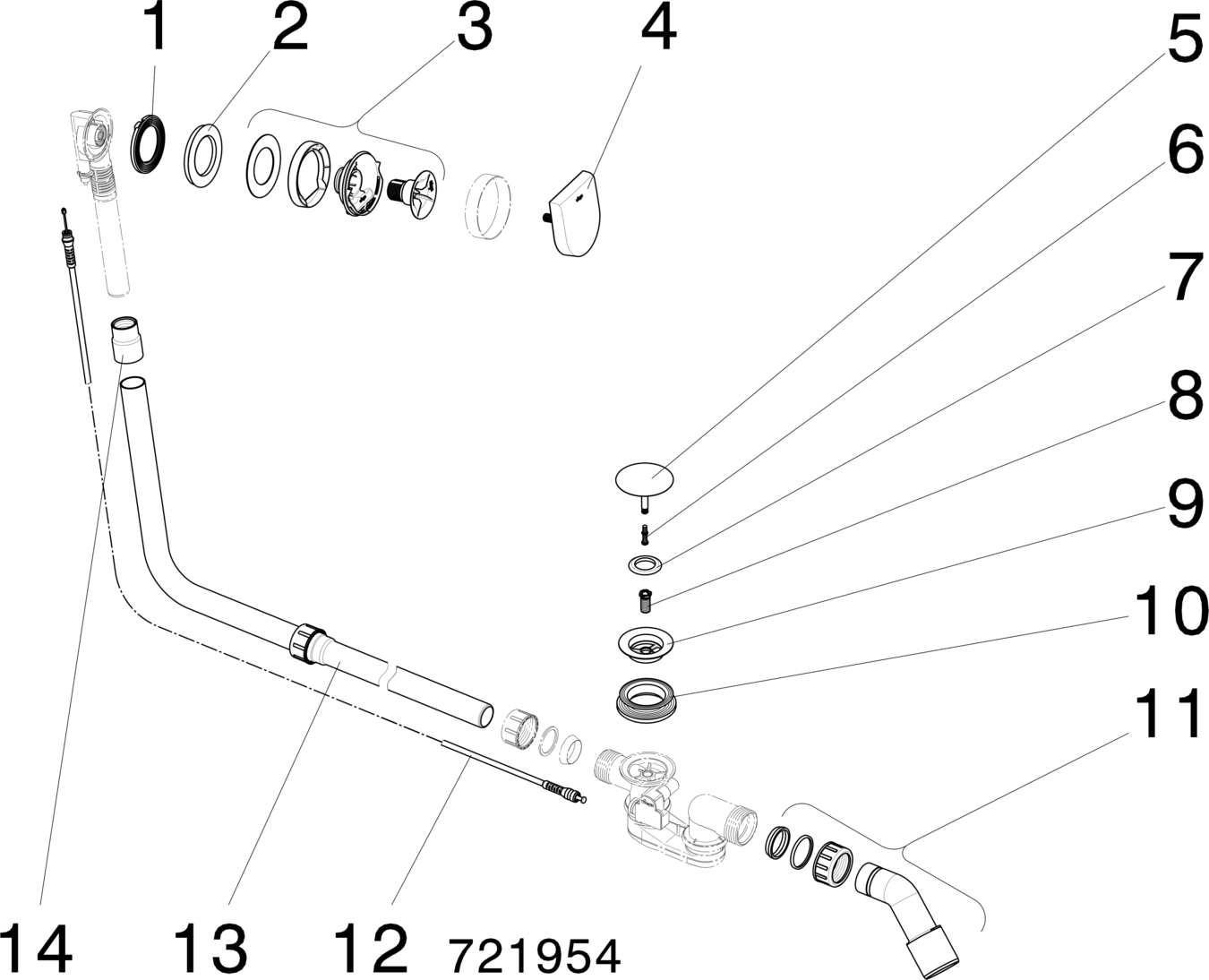 Канализационная арматура  Сифоны для ванн и душевых поддонов  Сифоны для ванн  Не содержит/в комплект не входит: VIEGA 733 599 Модель 6171.12 Santreyd  - Вид №3