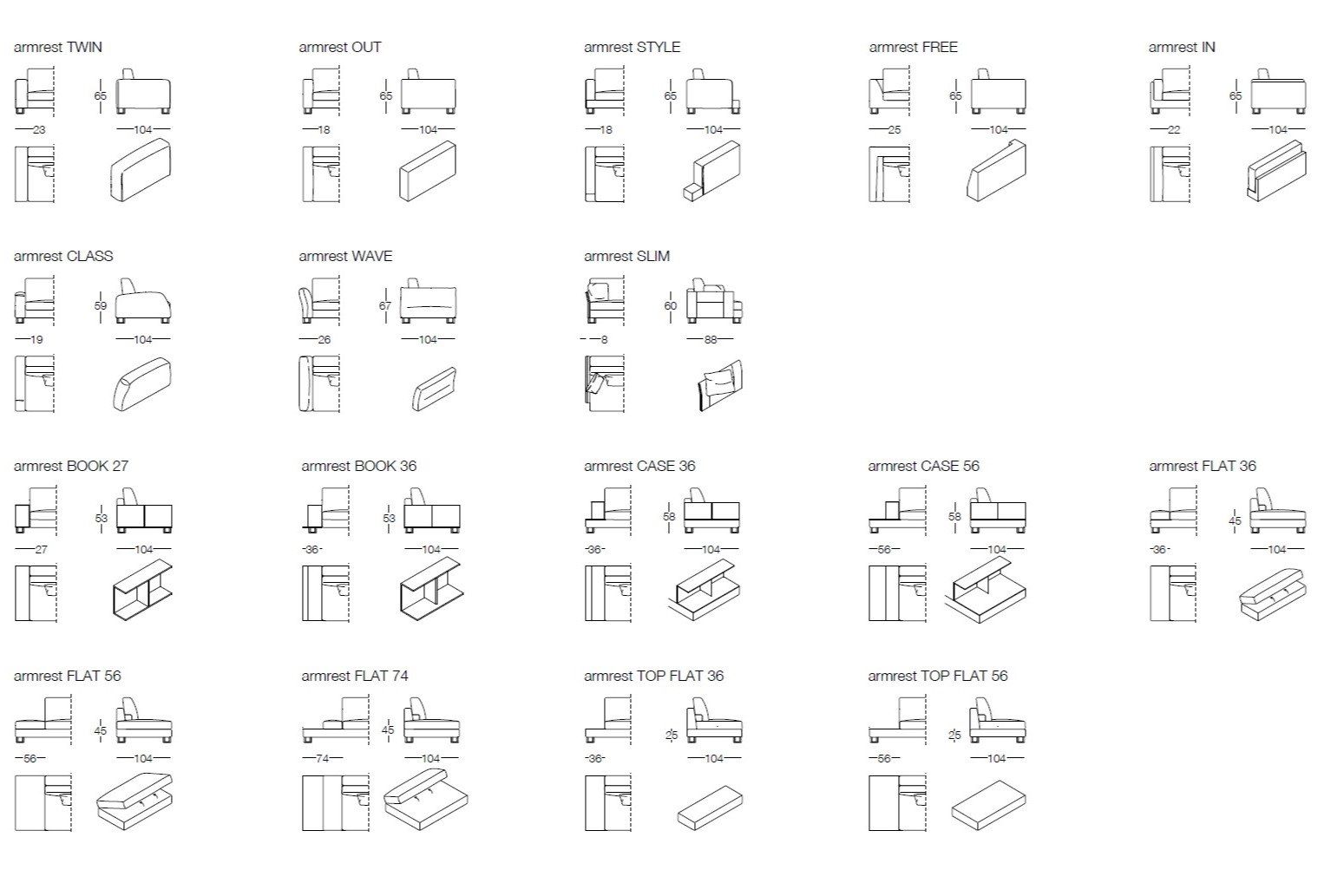 Съемный диван из ткани Frigerio Davis ARCH-00111919 - Вид №8