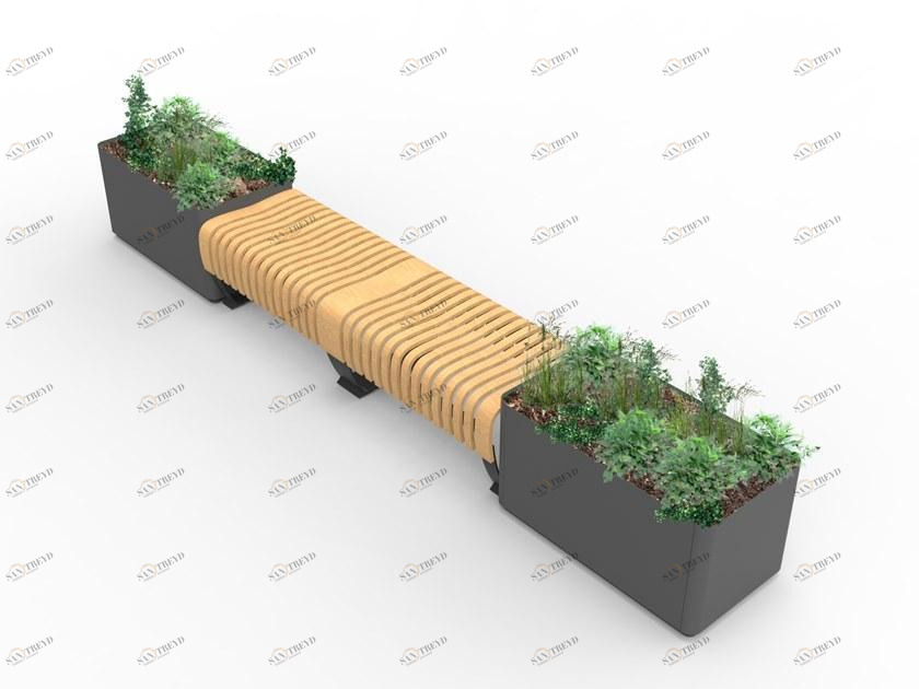 Green Furniture Concept Стальные сеялки с порошковым покрытием для общественных мест Radius sun-id-1452309
