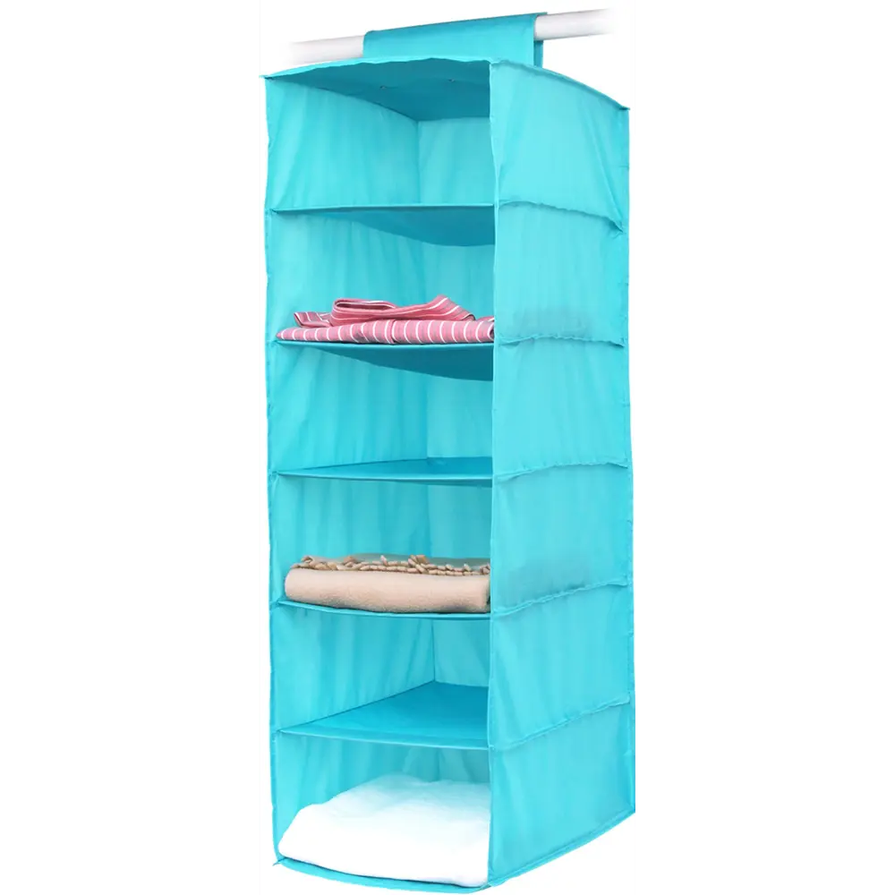 Органайзер подвесной Spaceo 6 полок 30х40х90 см цвет голубой 16293071 STLM-2051520