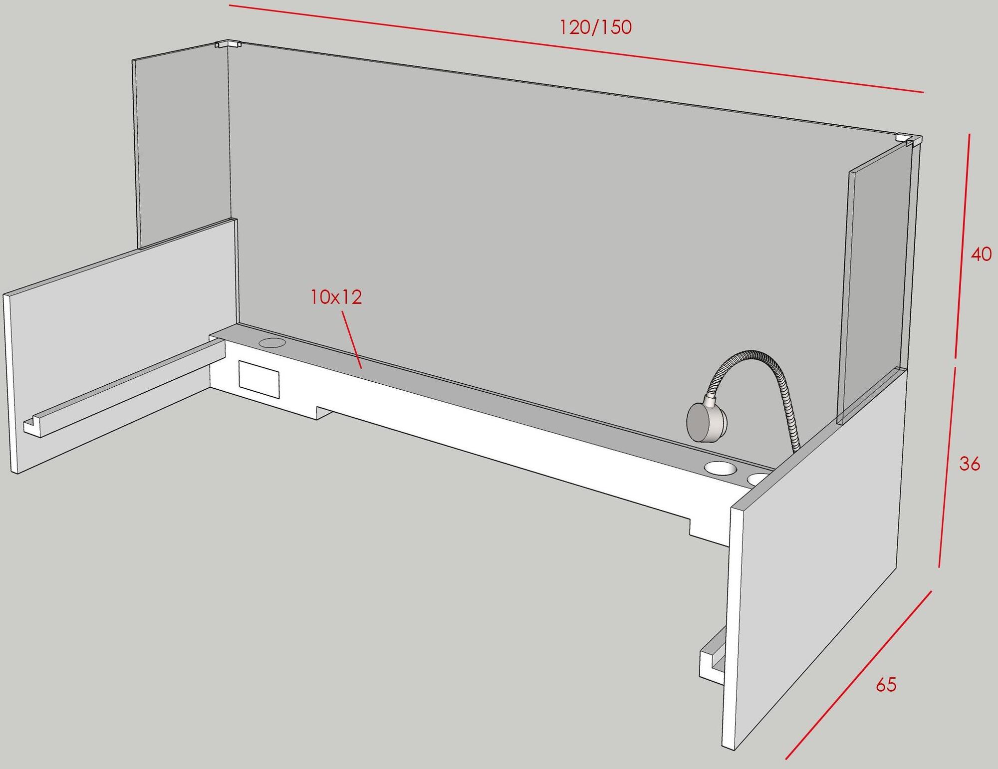 ARKOF LABODESIGN Барьер Parafiato из плексигласа и антибактериального ламината Smartdesk sun-id-1349939 - Вид №3