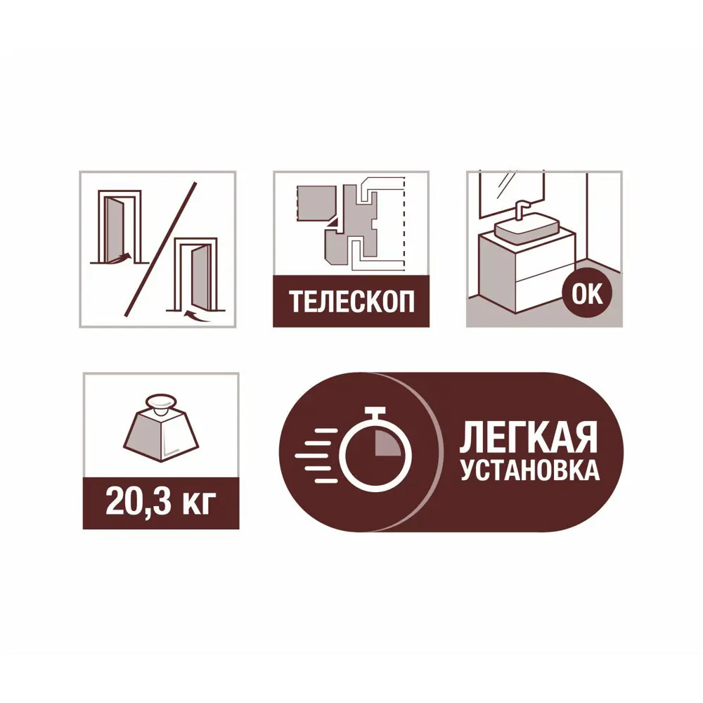 Дверь межкомнатная глухая Artens Мария 70x200 см ПВХ цвет шимо с замком в комплекте 82401332 STLM-2080545  - Вид №7