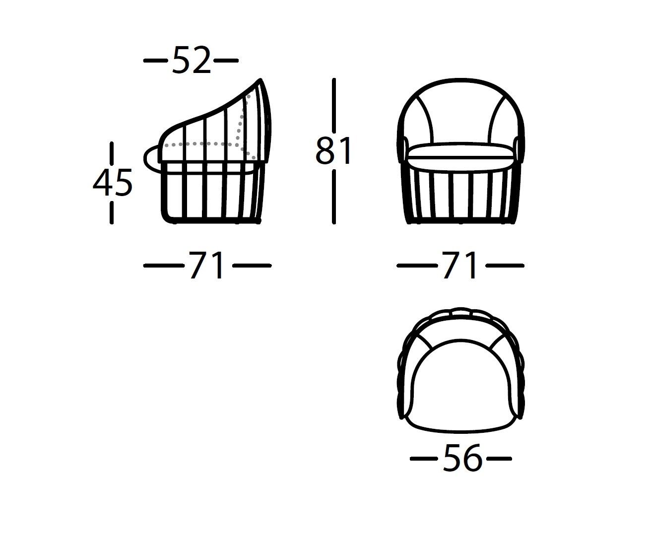 Тканевое кресло с подлокотниками SANCAL Tonella ARCH-00019799 - Вид №5