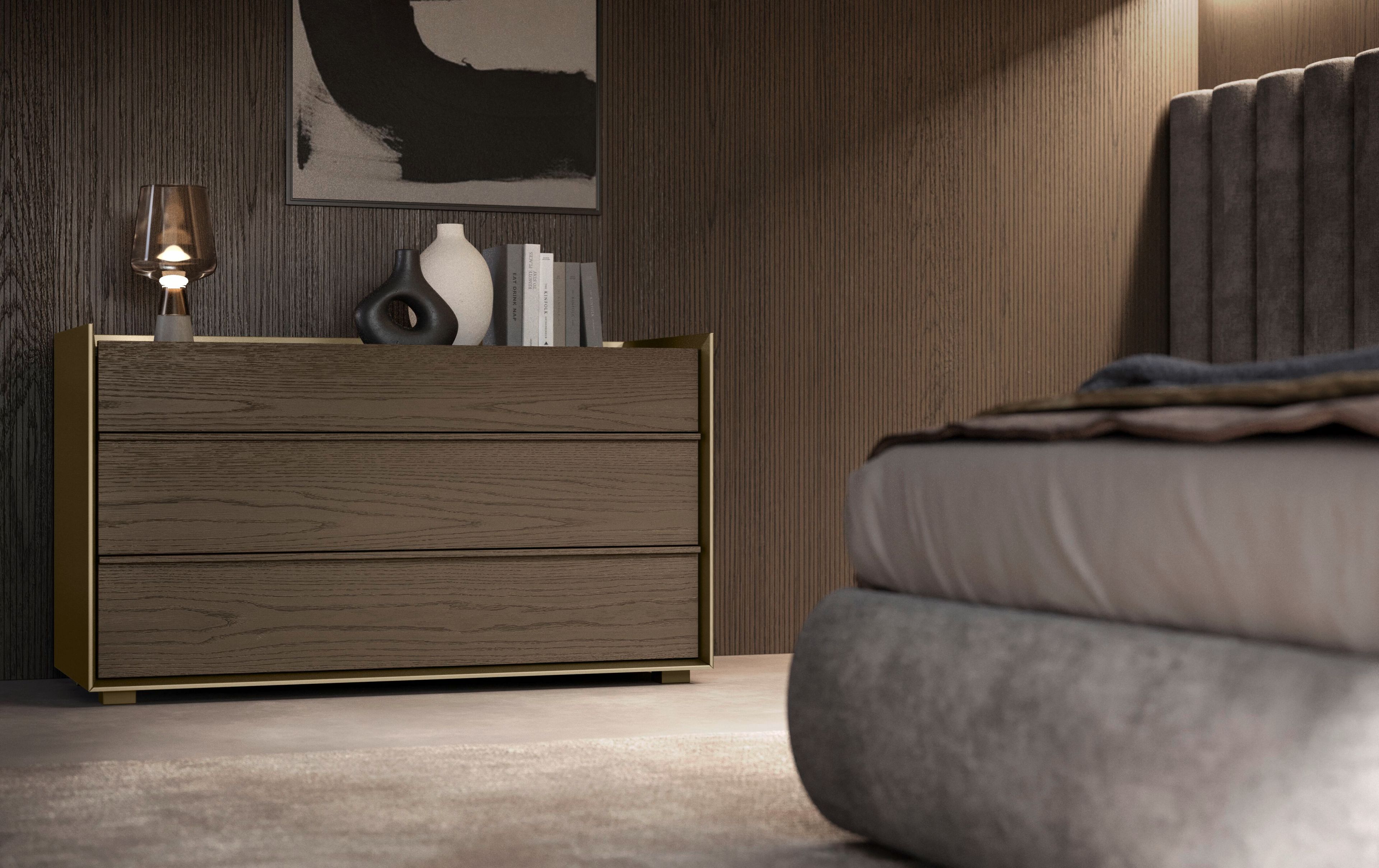 Двуспальная мягкая кровать из ткани Olivieri дресс-код ARCH-00076369 - Вид №10