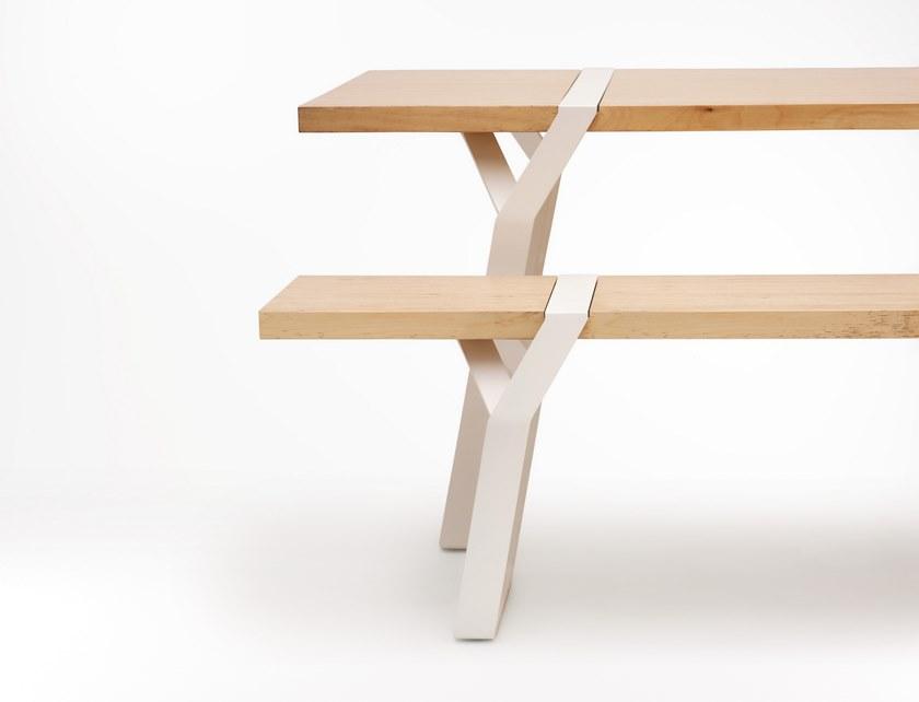 Ross Gardam Прямоугольный стол из стали и дерева Flint sun-id-1424236 - Вид №4