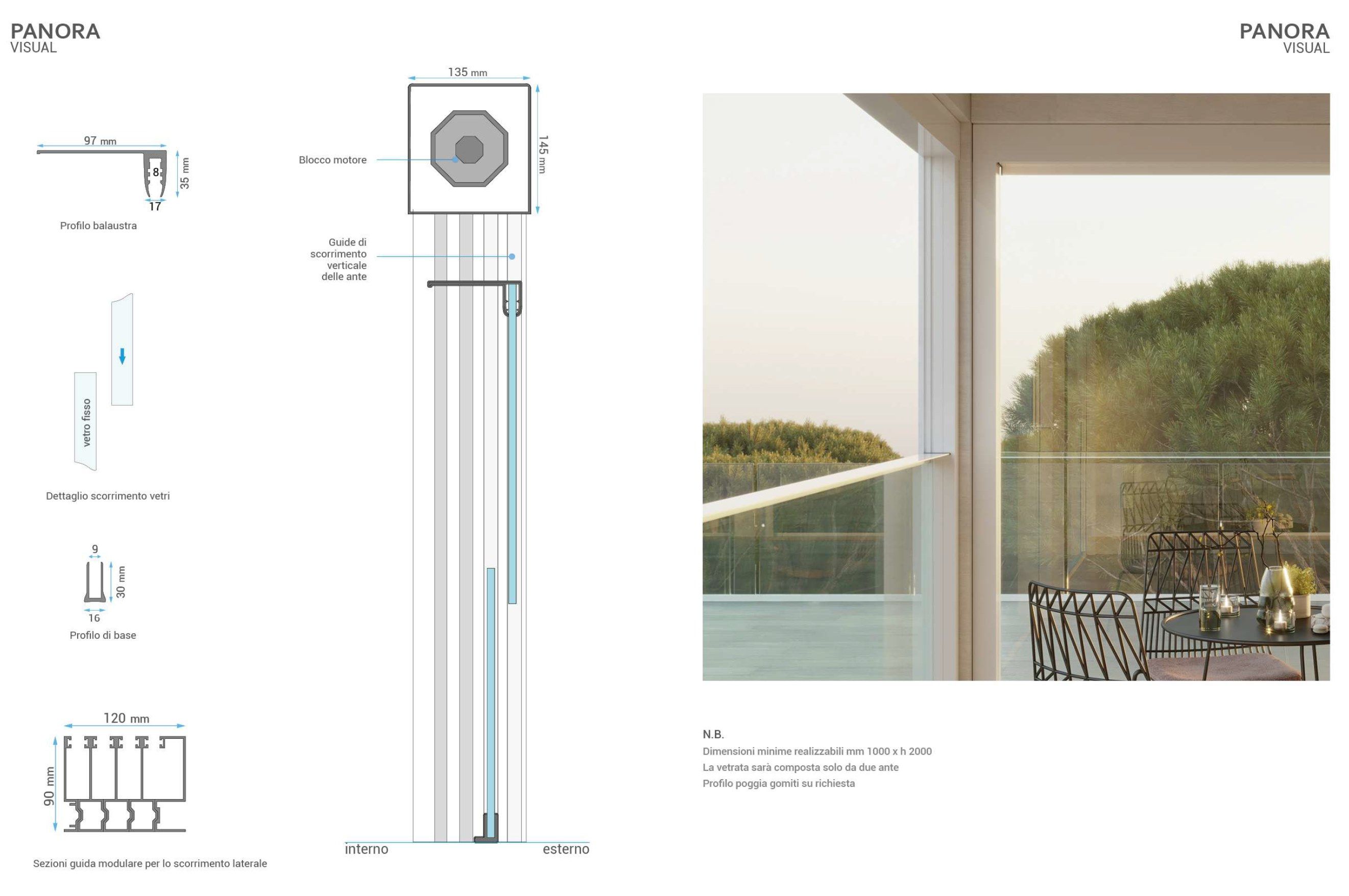 Вертикальное раздвижное окно с электроприводом Chirenti Panora ARCH-00024495 - Вид №3